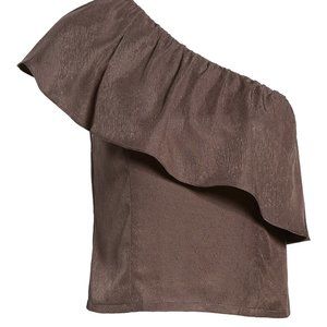ASTR the label One Shoulder Ruffle Top